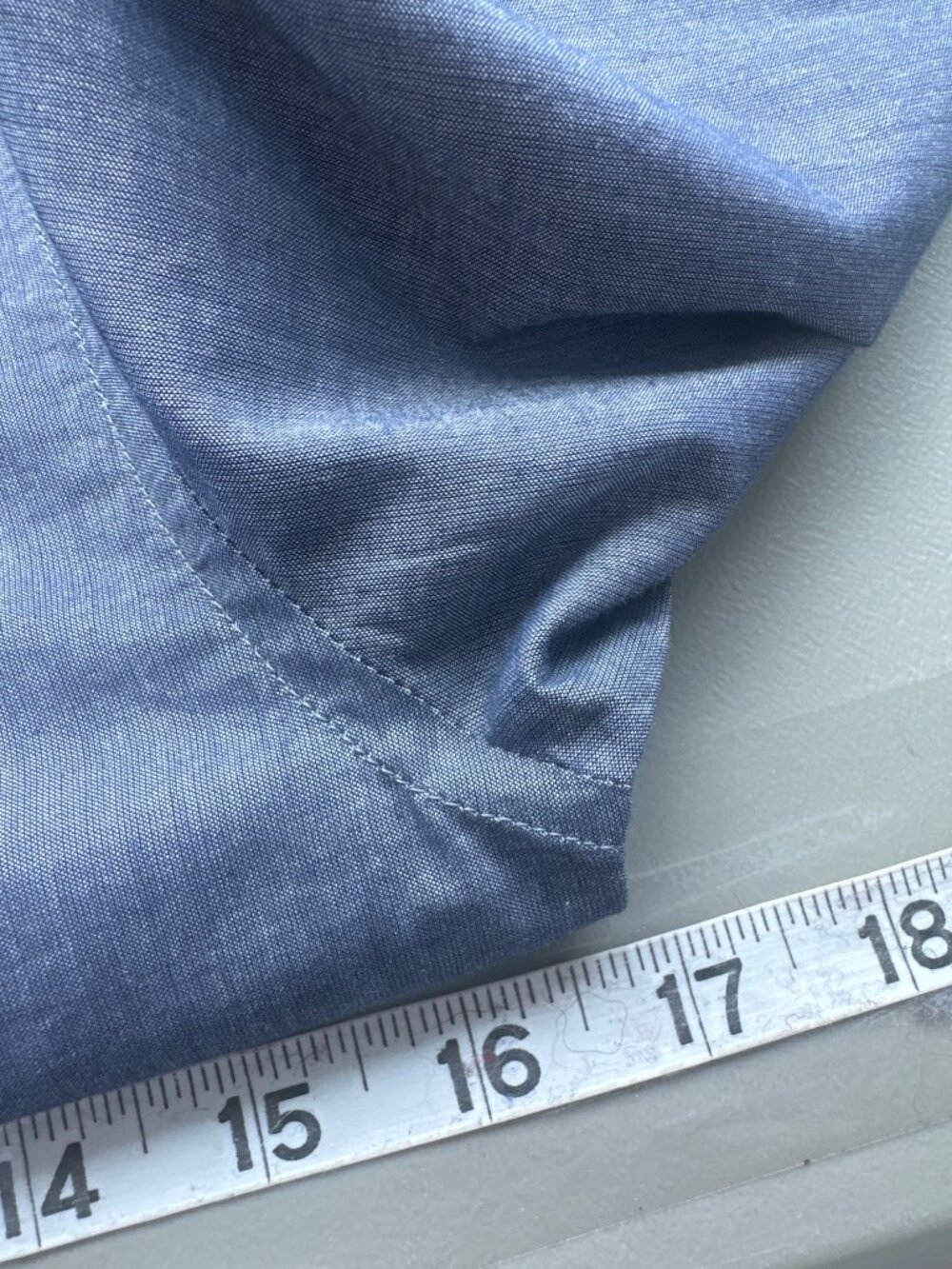 Maison Kitsune Baby Collar Shirt Size EU 34 Chambray Embroidered Patches NEW - Picture 7 of 9